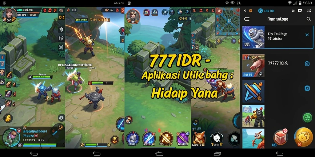 Tampilan antarmuka aplikasi 777IDR yang modern dan fungsional.