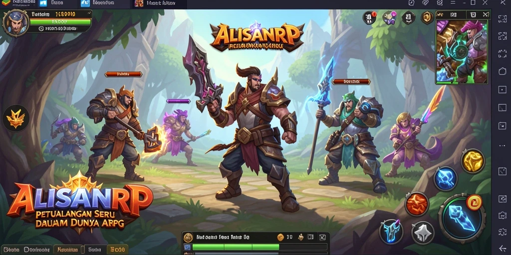 Tampilan gameplay seru dalam dunia ARPG yang mendebarkan.