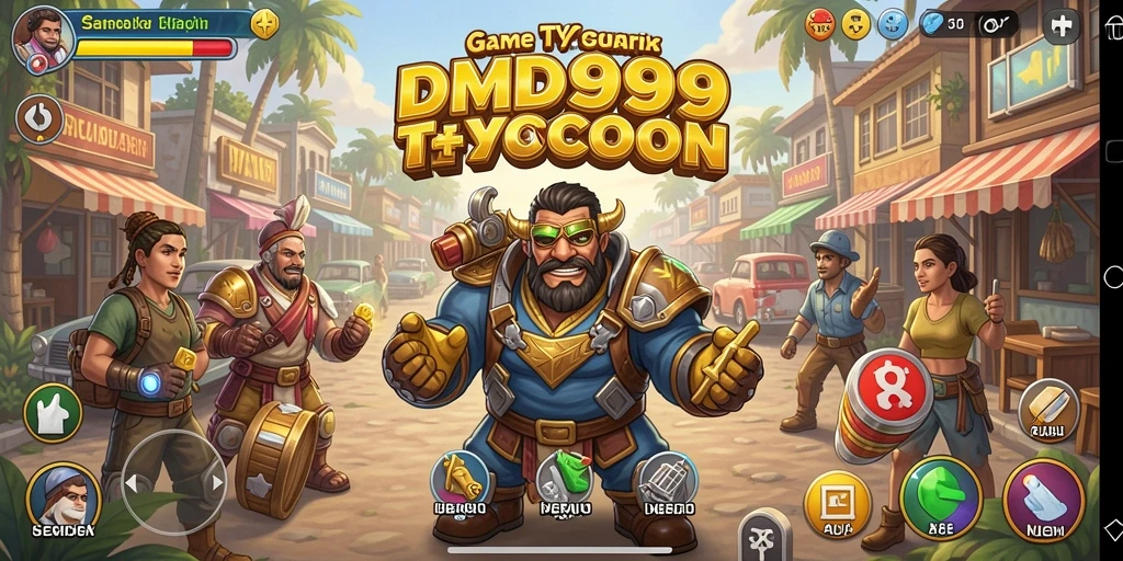 Screenshot DMD999 menampilkan momen seru dalam permainan Tycoon.