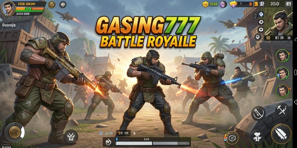 Gameplay seru GASING777 dalam pertempuran Battle Royale.