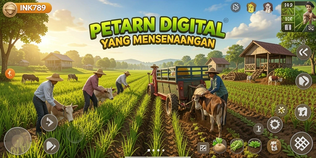 Tampilan menarik dari gameplay INK789 menampilkan keseruan bertani.