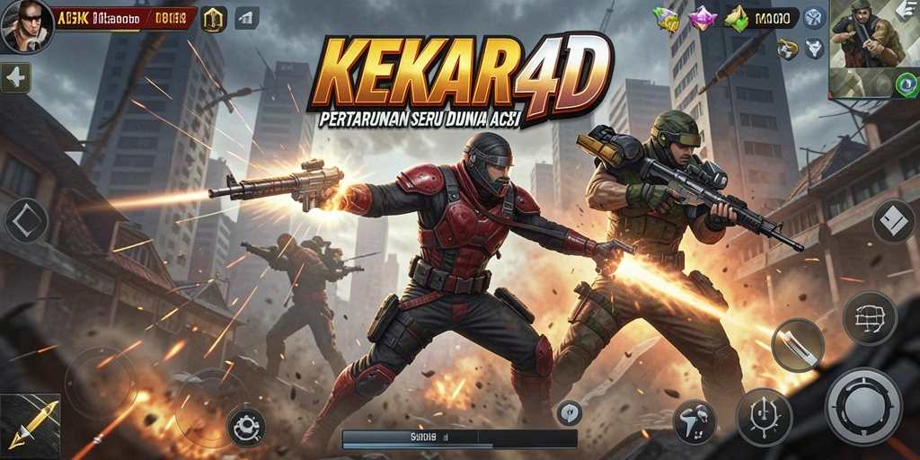 Tangkapan layar gameplay aksi KEKAR4D yang menegangkan.