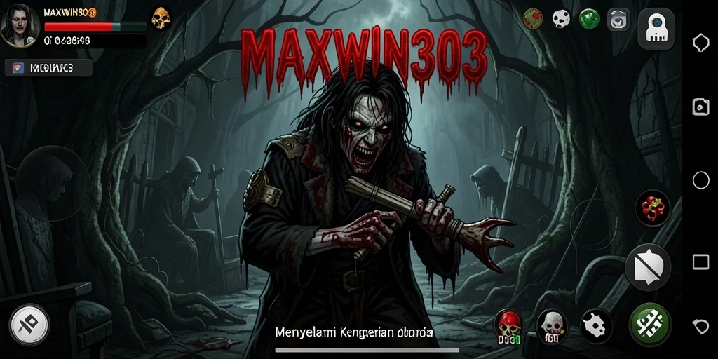 Tampilan gameplay MAXWIN303 yang menegangkan dan menyeramkan.