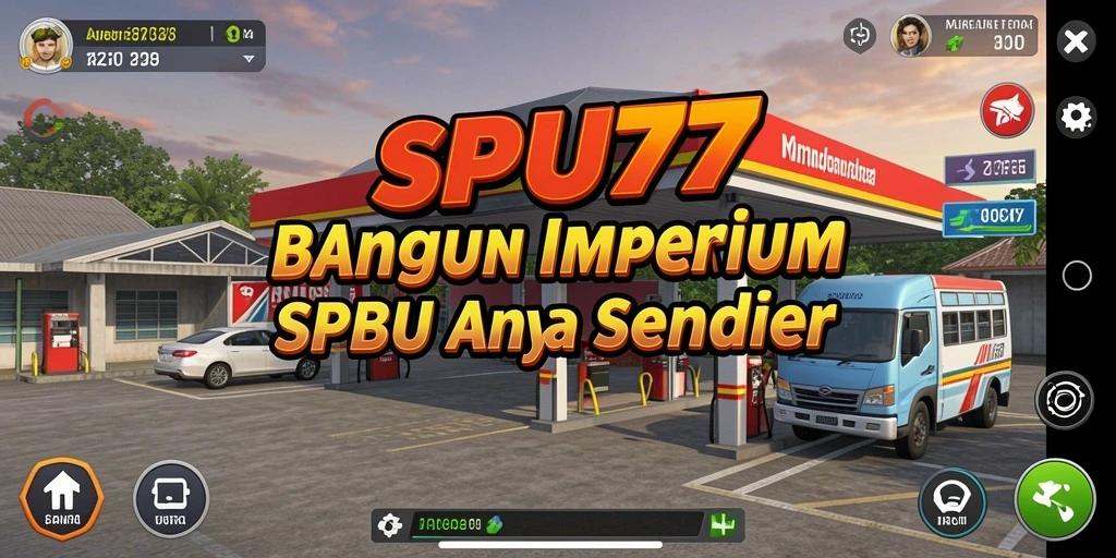 Screenshot gameplay SPBU77 menampilkan keseruan dalam mengelola SPBU.